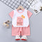 Conjunto Infantil de Algodón Puro: Playera y Shorts Estilo Coreano