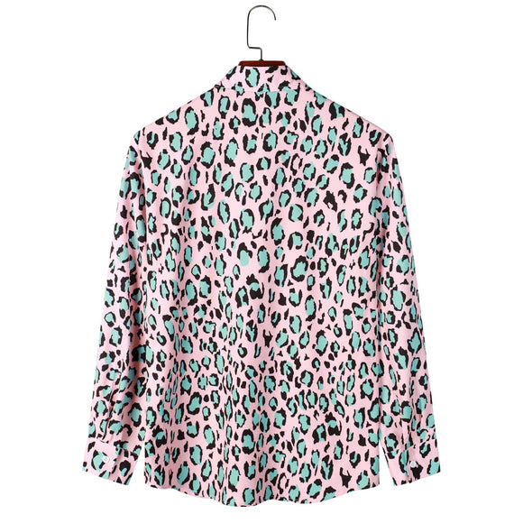 Camisas Estilo Hong Kong con Estampado - Manga Larga Casual para Hombre y Mujer