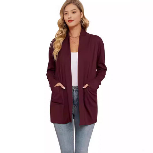 Cardigan Suelto Casual para Mujer con Bolsillos - Image 3