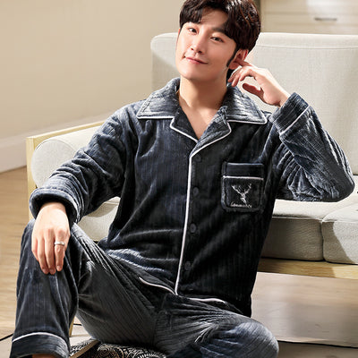 Pijama Flanela Manga Larga para Hombre Talla Grande - Calidez y Confort - Image 3