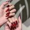 Parches de Uñas Ojo de Gato Rojo Intenso