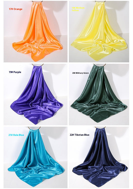 Pañuelo de Seda Artificial 90cm Satinado Brillante - Elegancia Pura - Image 45