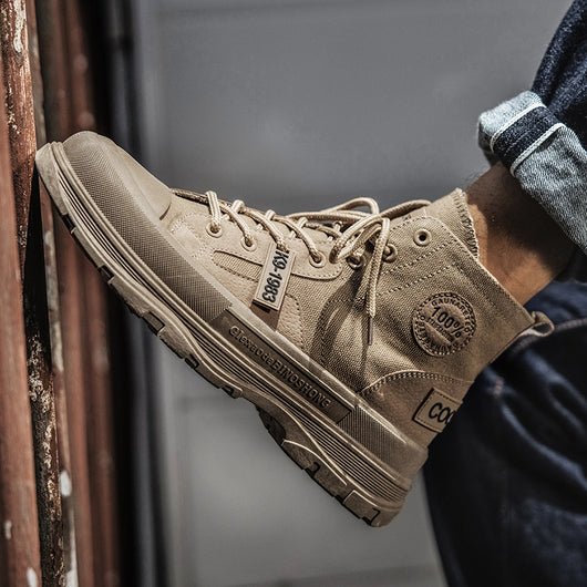 Zapatillas de Lona para Hombre con Suela Gruesa - Primavera y Otoño - Image 4
