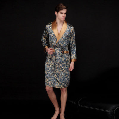 Pijama Largo de Seda Helada para Hombre - Comodidad Fresca para el Verano - Image 5