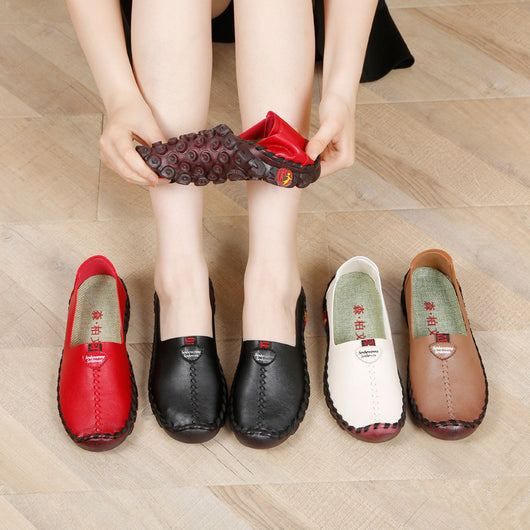 Zapatos Casuales de Cuero para Mujer con Suela Suave y Diseño Otoñal - Image 5
