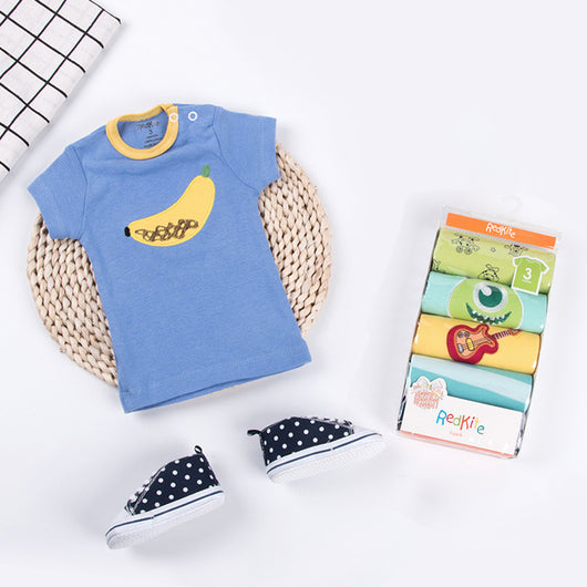 Pack de 5 Camisetas Infantiles de Algodón con Botones - Diseños Animados Adorables - Image 9