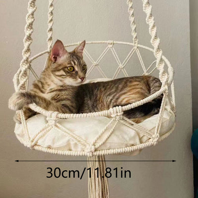 Hamaca Tejida para Gatos - Reposo Colgante Interior - Image 11