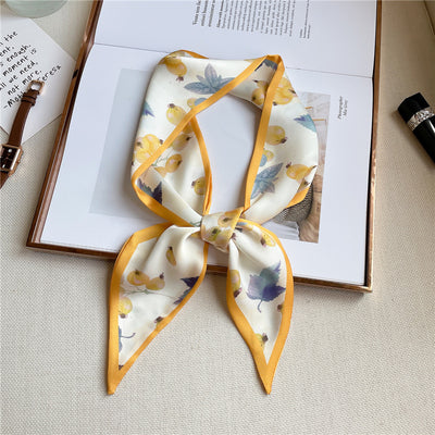 Pañuelo de Seda Estampado con Frutas, Diseño Alargado - Image 10