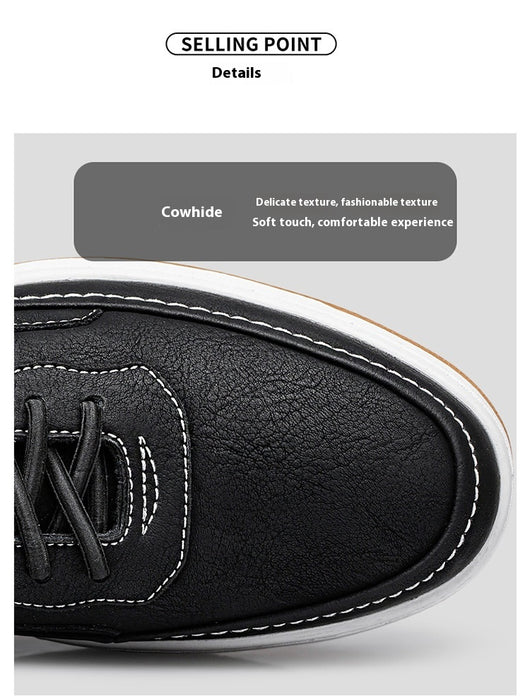 Zapatos Casuales de Cuero Genuino con Suela Gruesa - Diseño Retro Artesanal - Image 18
