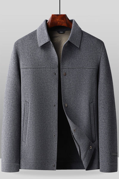 Saco de Lana Doble Faz con Solapa para Hombre - Image 11
