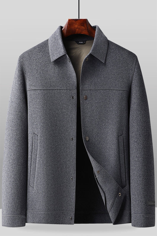 Saco de Lana Doble Faz con Solapa para Hombre - Image 11