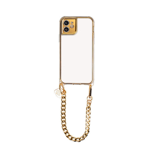 Funda Transparente para Celular con Cadena Plata - Diseño Minimalista Portátil - Image 3