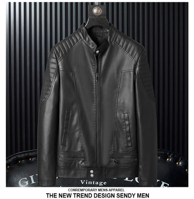 Chaqueta de Cuero PU para Hombre con Detalles de Cremallera - Image 13