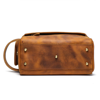 Bolsa Multifuncional de Cuero Estilo Retro para Hombre - Image 3