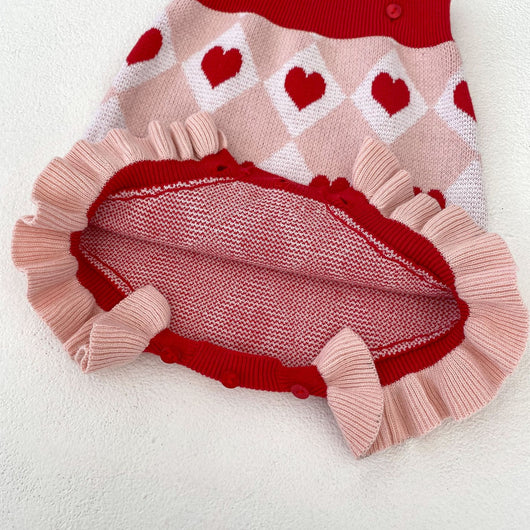 Abrigo Tejido de Manga Larga con Detalles de Corazón para Bebé Niña - Colección Otoño - Image 4