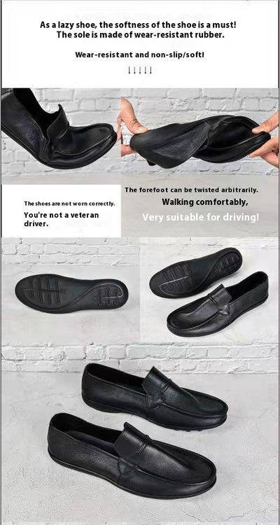 Zapatos Casuales de Cuero con Suela Suave para Hombre - Image 7