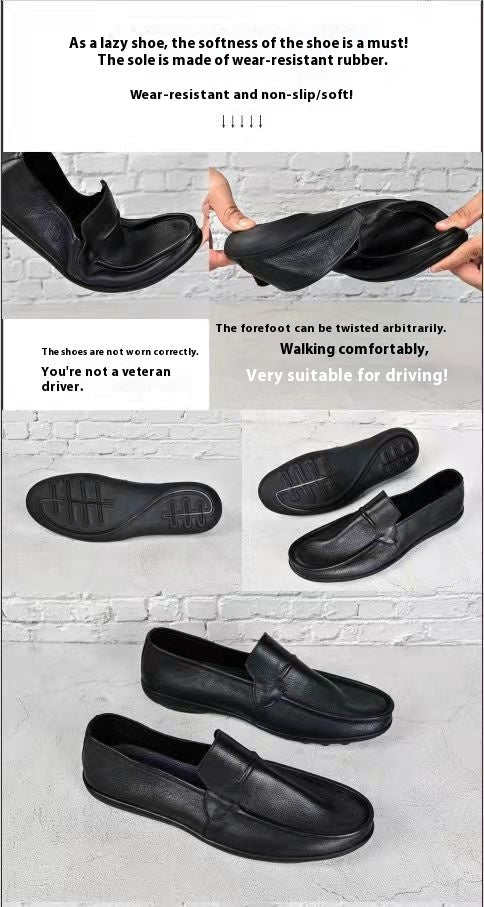 Zapatos Casuales de Cuero con Suela Suave para Hombre - Image 7