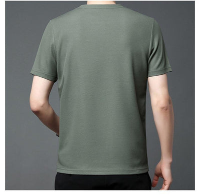 Playera Holgada de Cuello Redondo con Textura Waffle para Hombre - Image 23