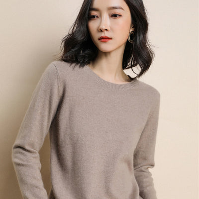 Suéter Slim-fit Coreano para Mujer Cuello Redondo - Image 6