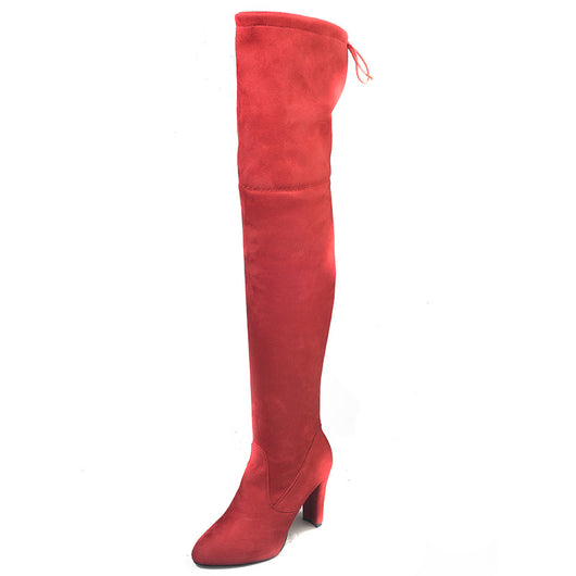 Botas Altas Over The Knee con Tacón Grueso Elástico para Mujer - Image 9