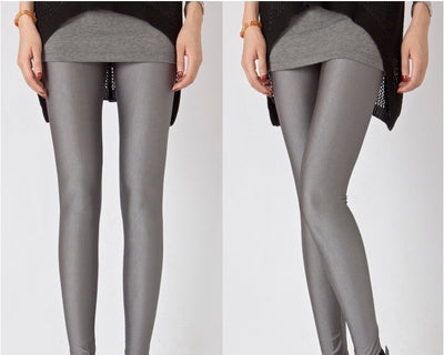 Leggings de Seda Helada Brillante Talla Grande Ajustados Elásticos Premium - Image 8