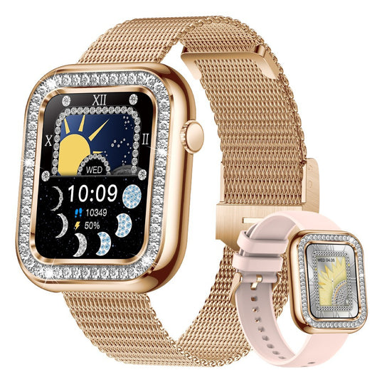 Reloj Inteligente Cuadrado para Mujer con Diamantes y Resistencia al Agua - Image 5