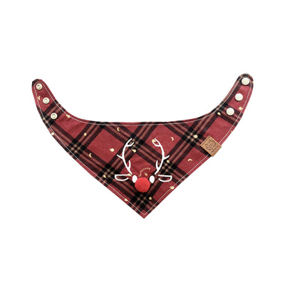 Pañuelo Triangular Navideño para Mascotas - Diseño Venado para Perros y Gatos - Image 14