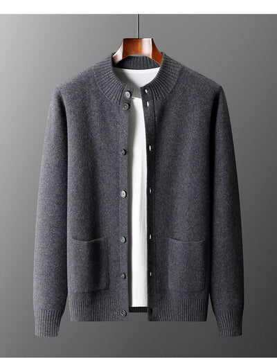 Suéter Cuello Alto Corto Tejido Grueso para Hombre - Image 24