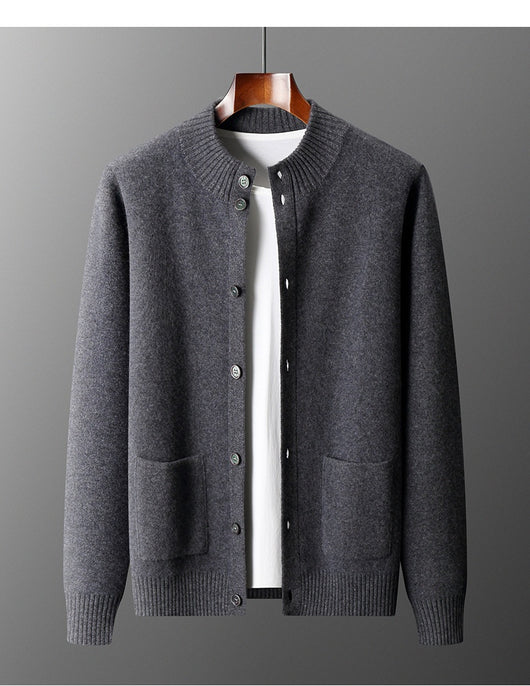Suéter Cuello Alto Corto Tejido Grueso para Hombre - Image 24