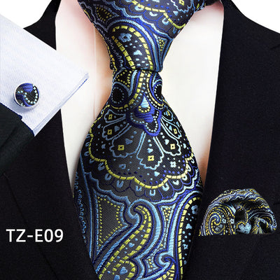 Set de 3 Piezas: Corbata Paisley, Pañuelo de Bolsillo y Gemelos - Image 14