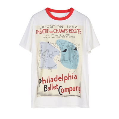 Camiseta Suelta Estampado Bailarín para Pareja - Unisex Algodón - Image 6