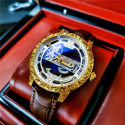 Reloj Mecánico Automático para Hombre con Cristal Doble y Resistencia al Agua - Image 10