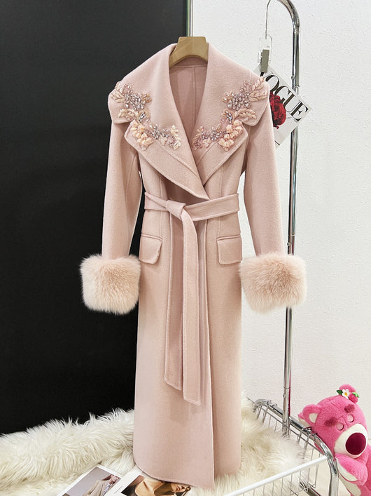 Abrigo Reversible de Lana y Cachemira para Invierno - Largo Elegante para Mujer - Image 17