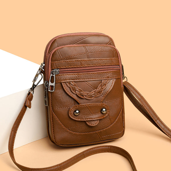 Bolsa para Celular de Cuero Suave Estilo Retro Fashionable