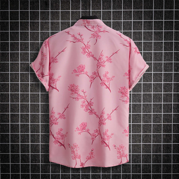 Camisa Estampada Floral de Manga Corta
