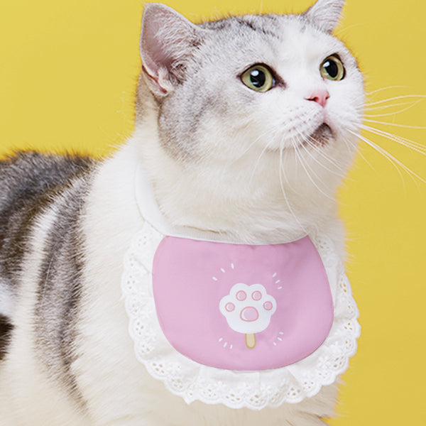 Babero Collar Toalla Saliva para Gatos - Accesorios Felinos Adorables