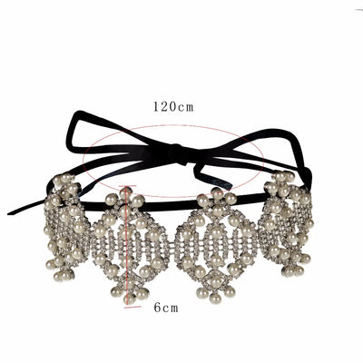 Collar de Perlas con Cristales Brillantes - Image 6