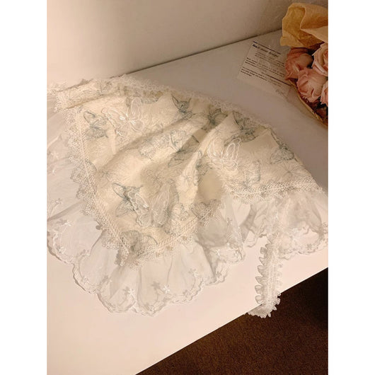 Pañuelo Triangular de Encaje Mariposa para Mujer - Image 6