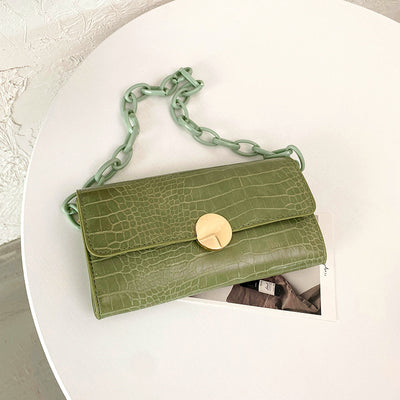 Bolso de Hombro Coreano con Cadena Dorada para Mujer - Image 4