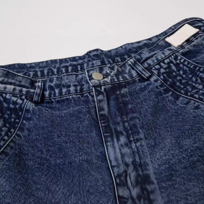 Jeans Rectos de Cintura Alta con Pliegues Amplios - Image 3