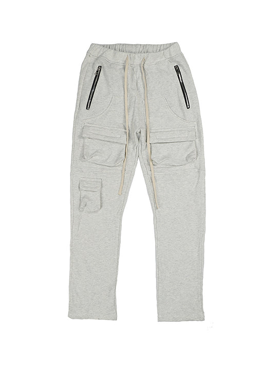 Pantalón de Buzo Recto con Bolsillos Múltiples y Cordón Ajustable