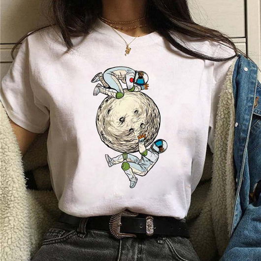 Playera Estampada de Personalidad Creativa para Estudiantes - Image 4