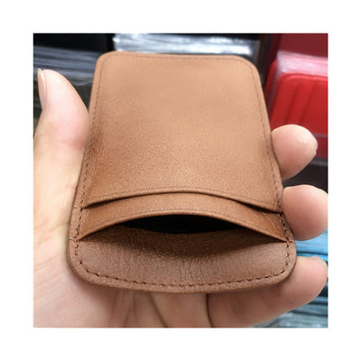 Billetera de Cuero Genuino para Hombre Marrón con Monedero Compacto - Image 17