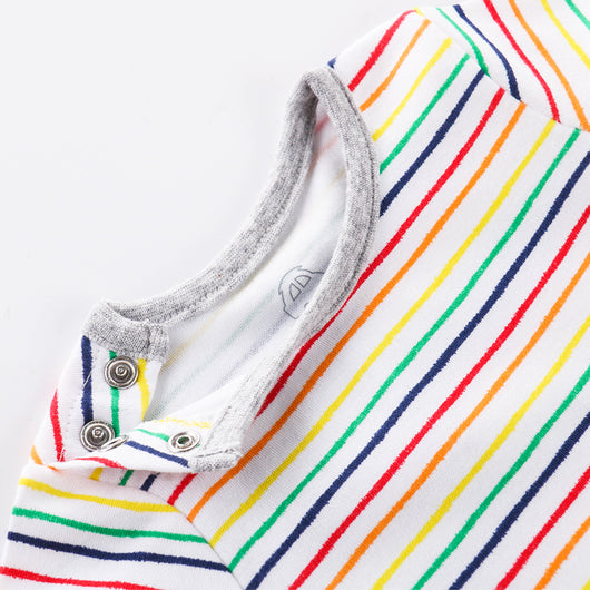 Enterizo Corto de Algodón para Bebé - Diseño Triangular Verano - Image 8