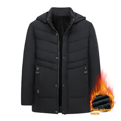 Abrigo Acolchado Ejecutivo con Capucha Desmontable para Hombre - Image 7