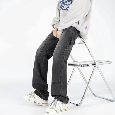 Jeans de Corte Acampanado Estilo Logging Americana para Hombre - Image 3