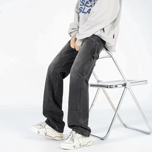 Jeans de Corte Acampanado Estilo Logging Americana para Hombre - Image 3