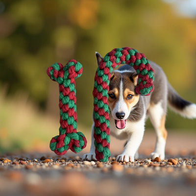 Juego de Juguetes Navideños de Cuerda para Perros - Mordedor Resistente y Limpiador de Dientes - Image 11
