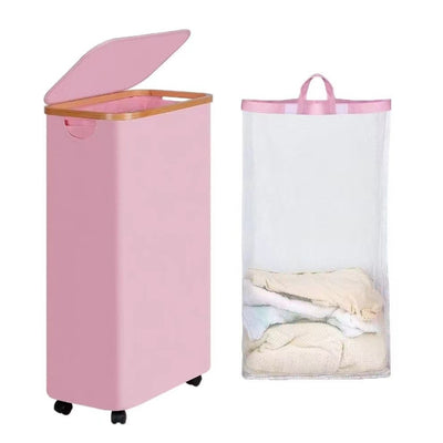 Canasta Plegable para Ropa Sucia con Tapa y Protección Antipolvo - Image 9