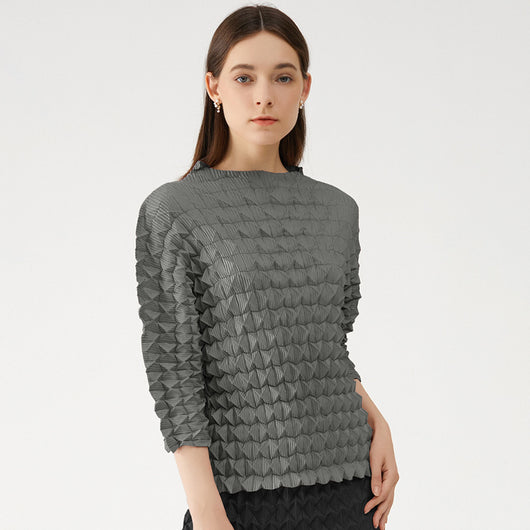 Blusa Plisada Artesanal para Mujer en Colores Sólidos - Image 18